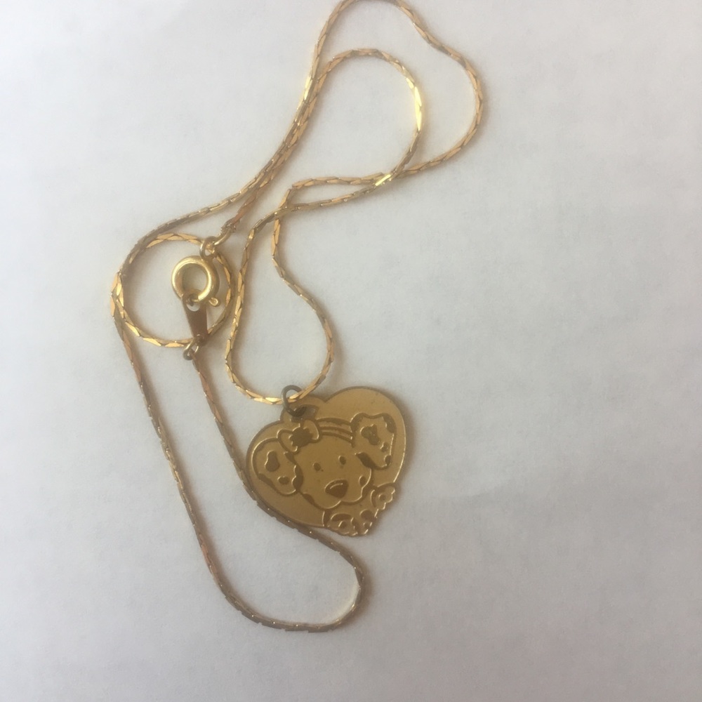Vintage Sanrio Spottie Dottie gold plated necklace
